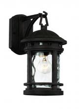  40370 RT - Boardwalk Collection 1-Light, Hook Hanging Wall Lantern with Water Glass